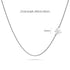 Bold Alphabet Letter Initial Charm Necklace in White Gold Tone